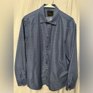 Classic Blue Men's Casual Button Down Shirt